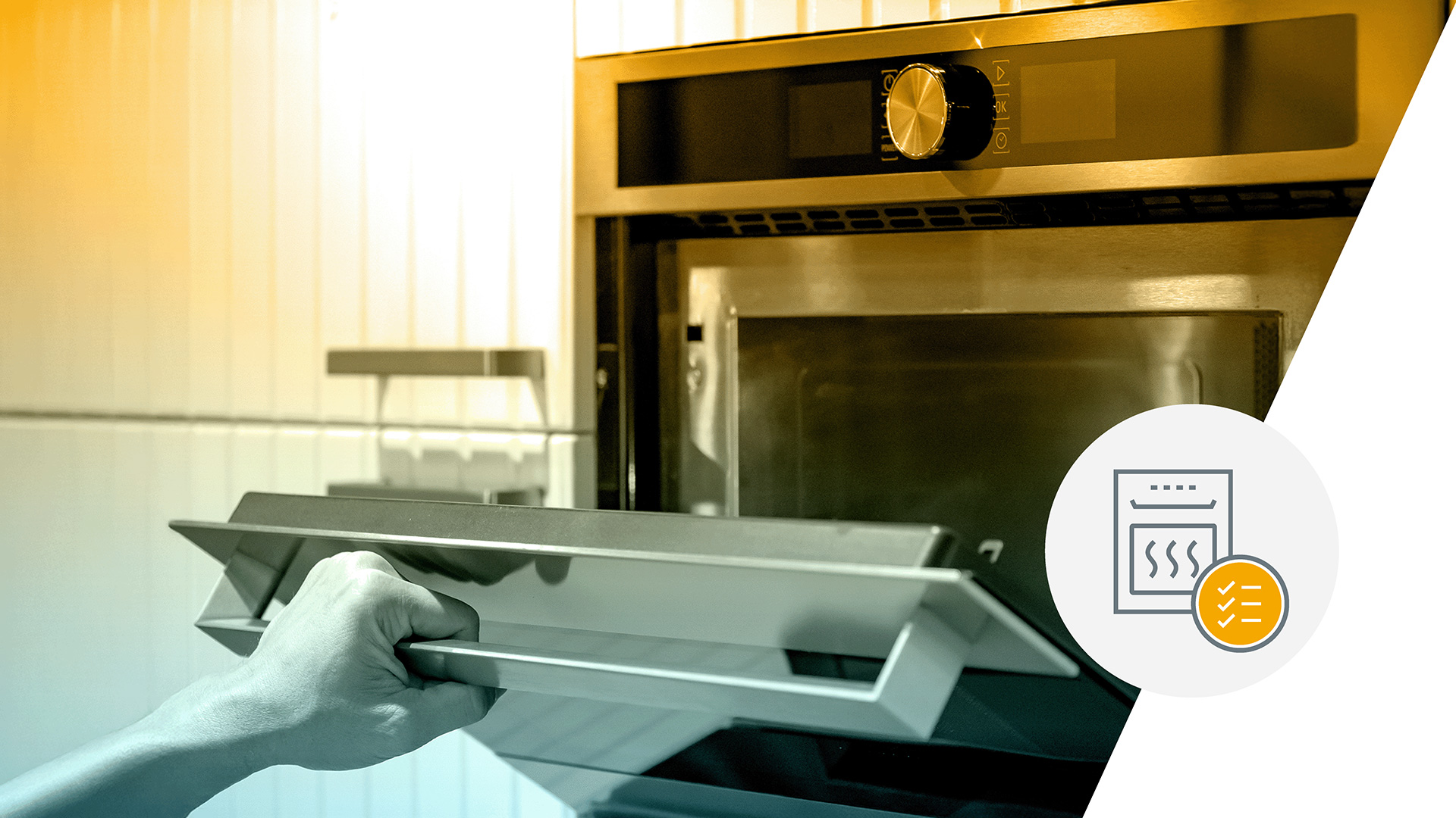 Preparing to use an electric oven